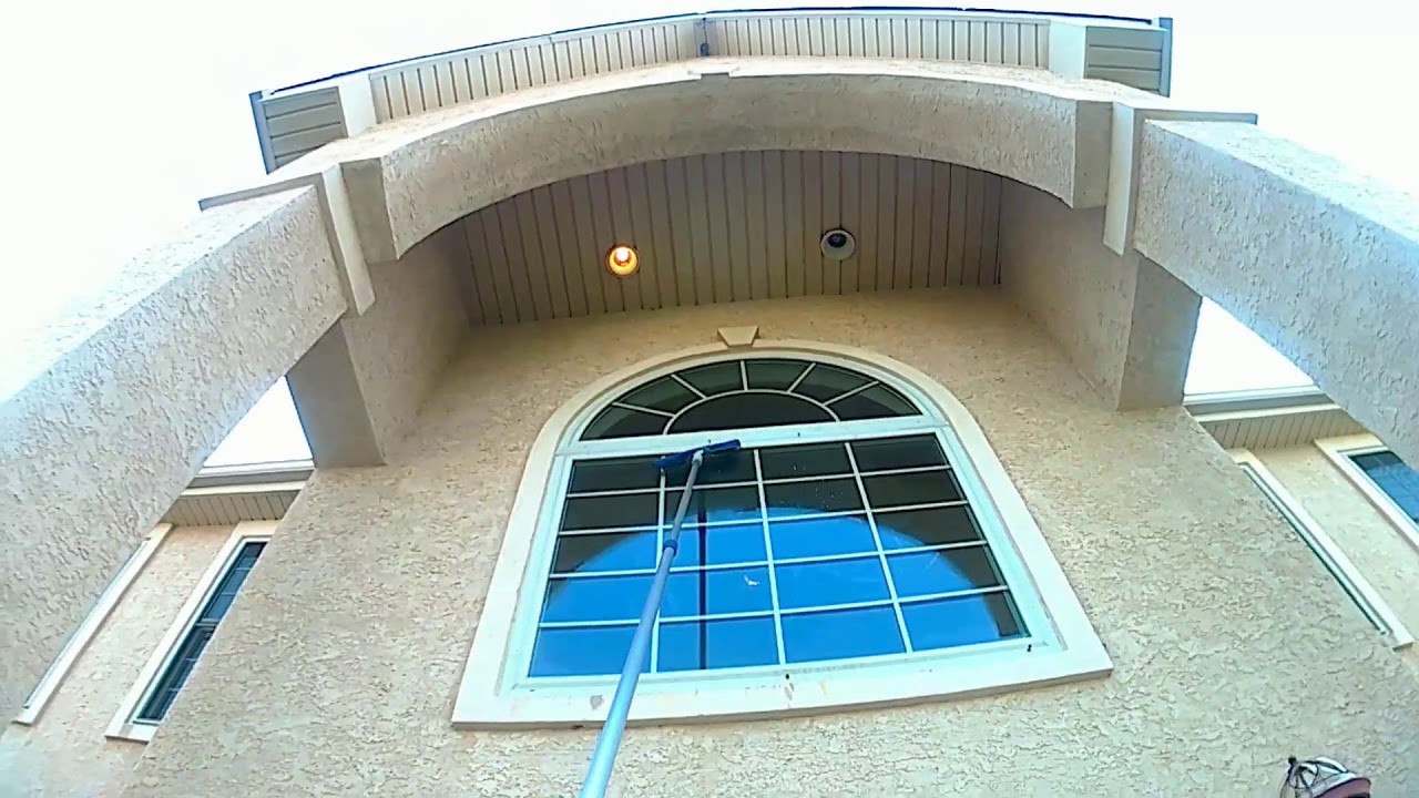 Window cleaning half moon windows plus octagon shaped windows and the tools I used to get it done.