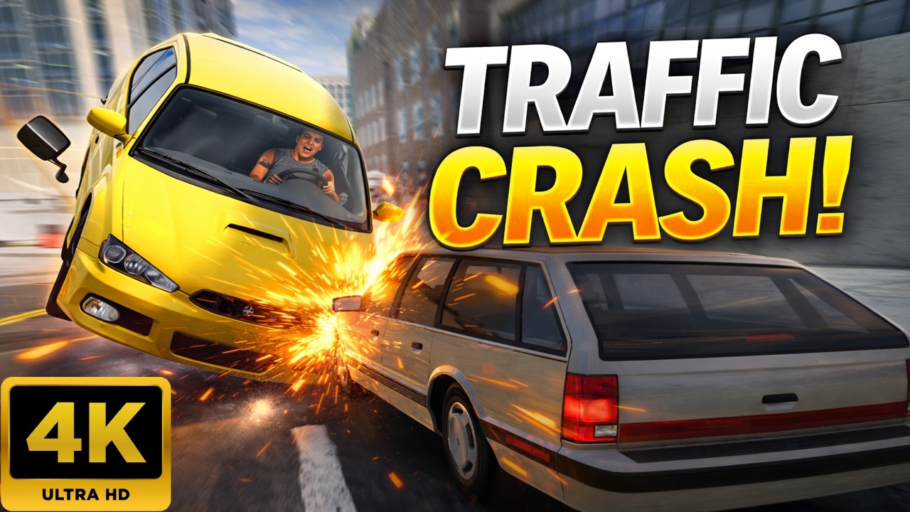 High Speed Traffic Car Crashes #96 - BeamNG Drive