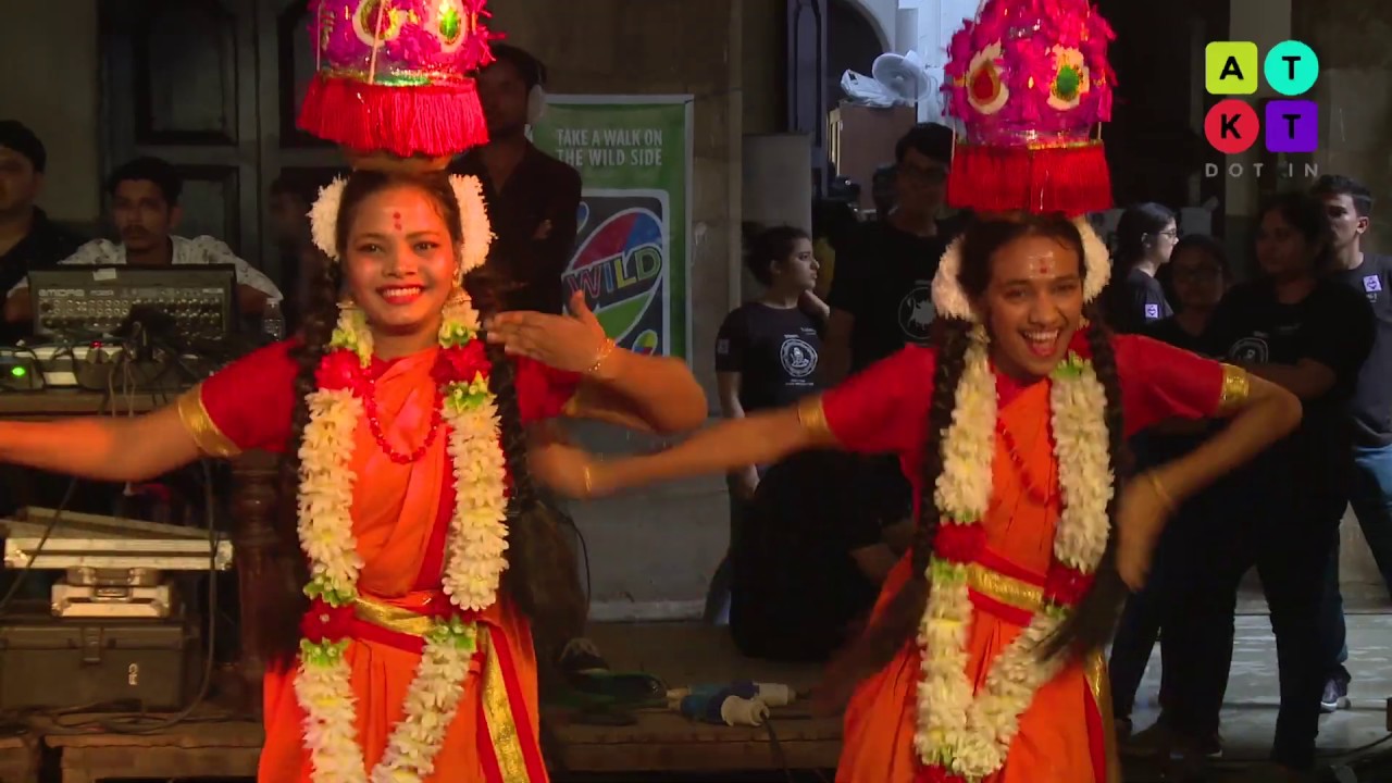 Karakattam Folk Dance Showcase by Sathaye College Students | Malhar 2019