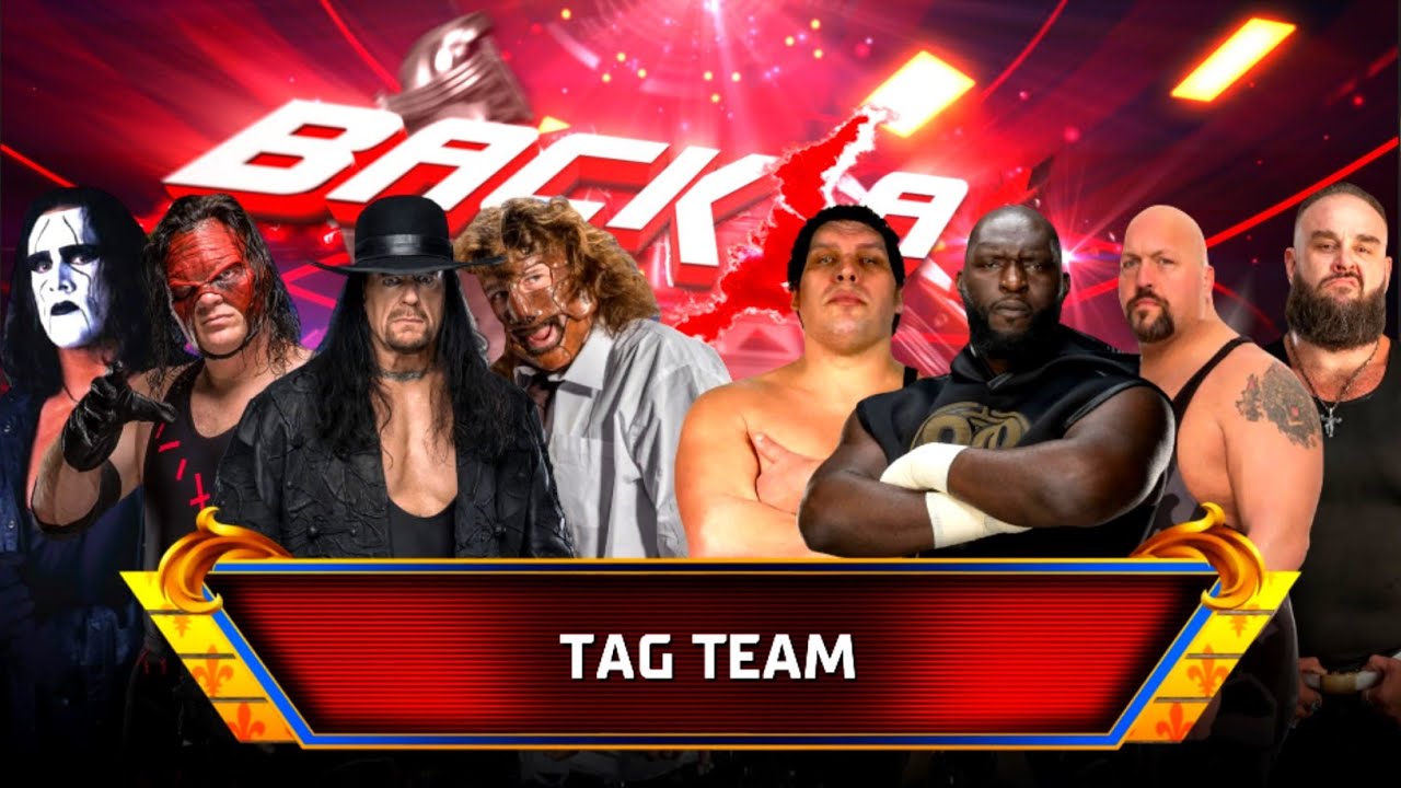 Sting, Kane, Undertaker & Mankind Vs Andre, Omos, Big Show & Braun Strowman - Tag Team | Backlash