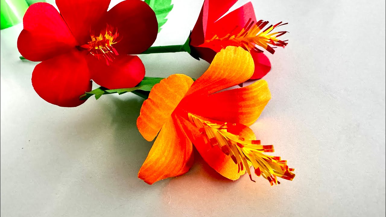 DIY HIBISCUS 🌺/ ГИБИСКУС 🌺 СЕЛАЙ СВОИМИ РУКАМИ 