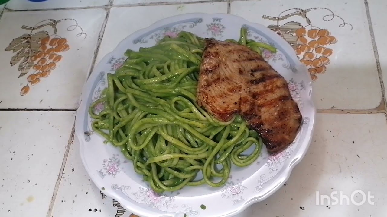 Tallarines Verdes Con Pollo a la plancha |Receta Fácil y Rápida|Receta hecho en casa.Cocina Agusto d