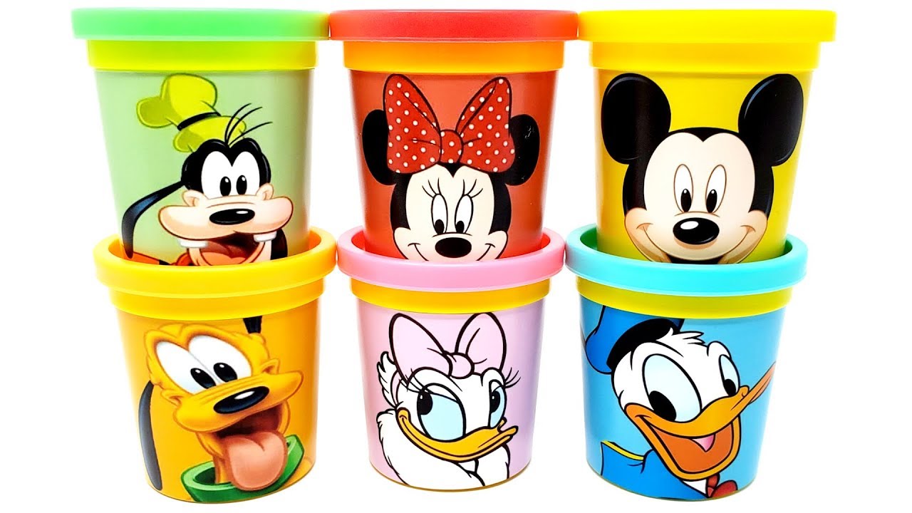 Play-doh Can Heads Mickey Mouse Clubhouse Surprise Toys Donald Duck Daisy Duck Goofy Pluto Minnie