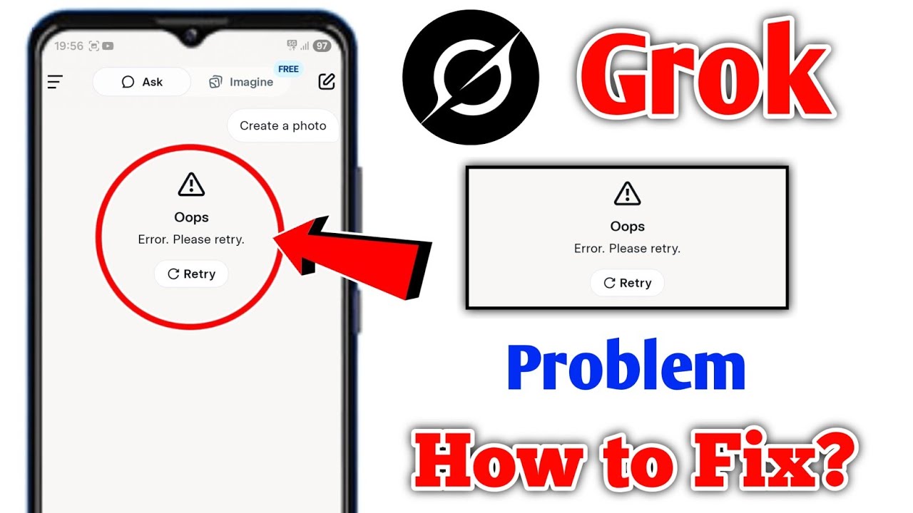 Grok Oops Error Please retry problem | Oops Error Please retry Problem Grok Ai | Grok oops error
