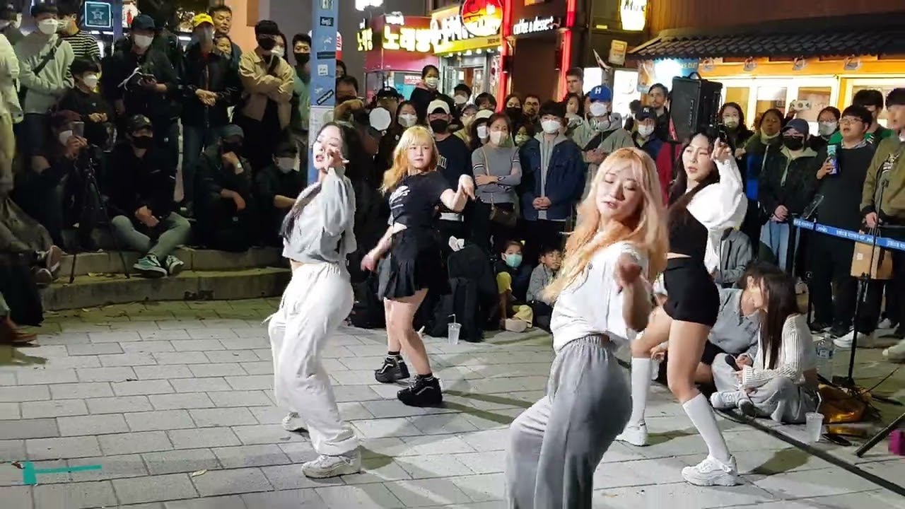 20221022 hongdae busking 홍대 미녀댄스팀 #레이디비(Lady B) 버스킹 05 - 핑크베논 Pink Venom _ BLACKPINK