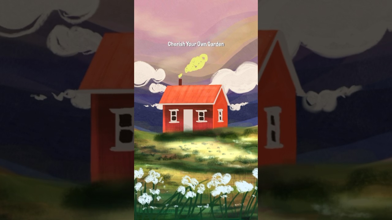 the grass is greener on the other side #procreateartist #procreatedreams #cozyartist #artistsonyt