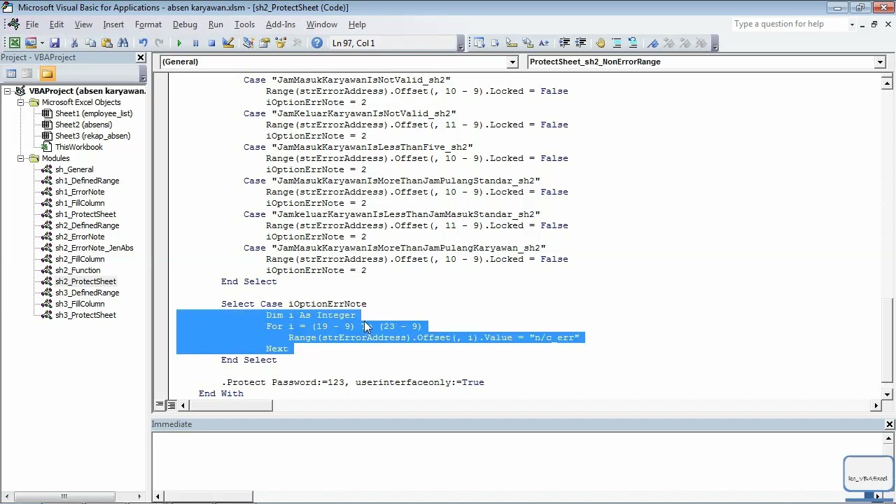 video 46 penggunaan vba excel update existing procedures ke #1