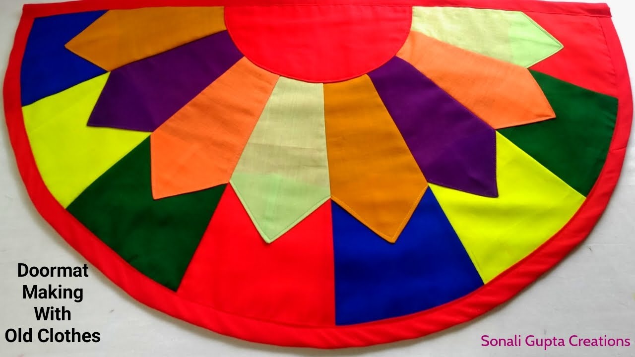 Doormat Making At Home With Old Clothes/Paydan Banane Ka Tarika/Easy Doormat Idea/Doormat Design/DIY