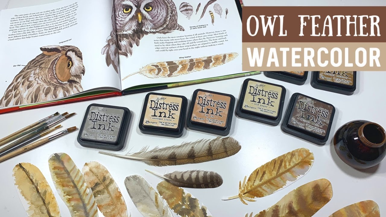 Owl Feather Watercolor