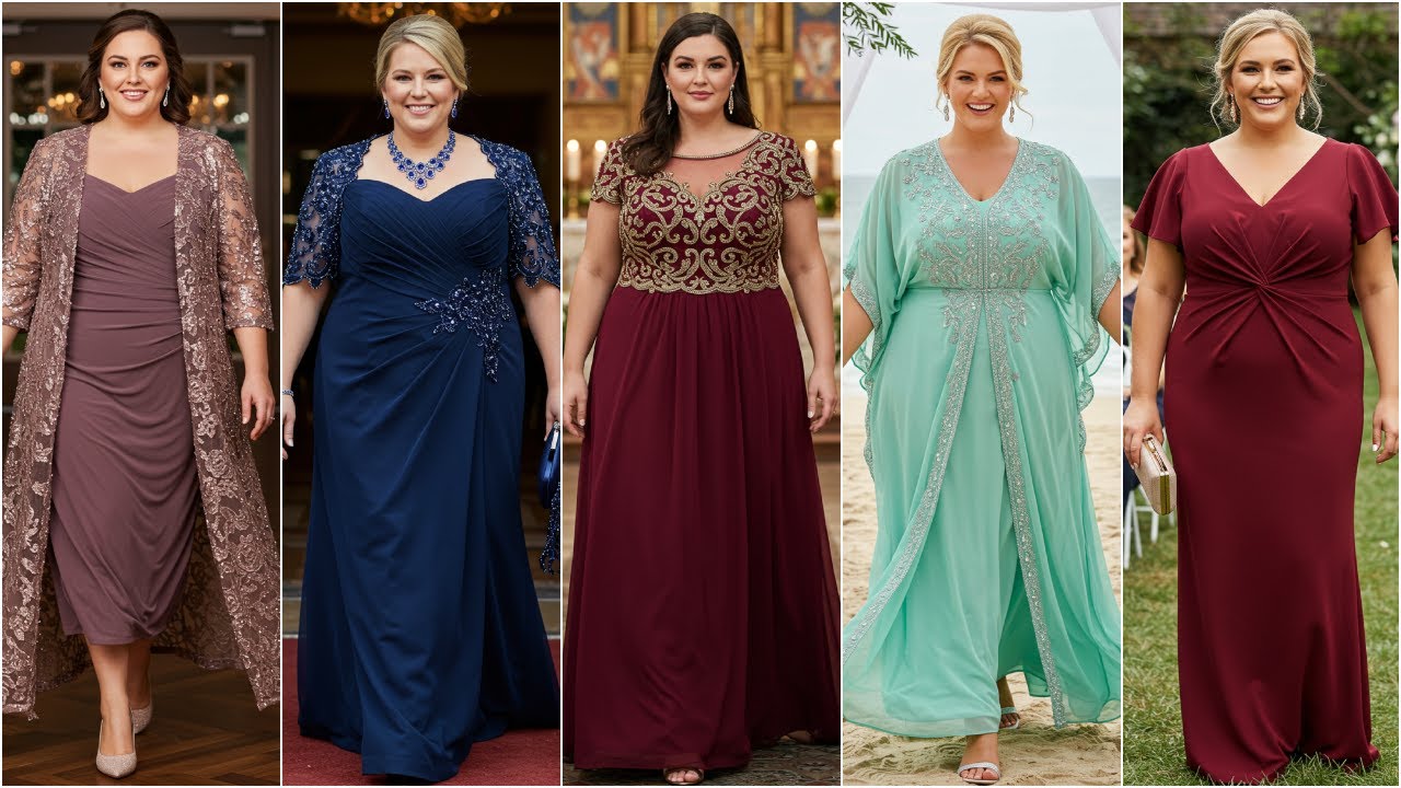 Chic Plus Size Mother of the Bride Dresses That Hide the Belly