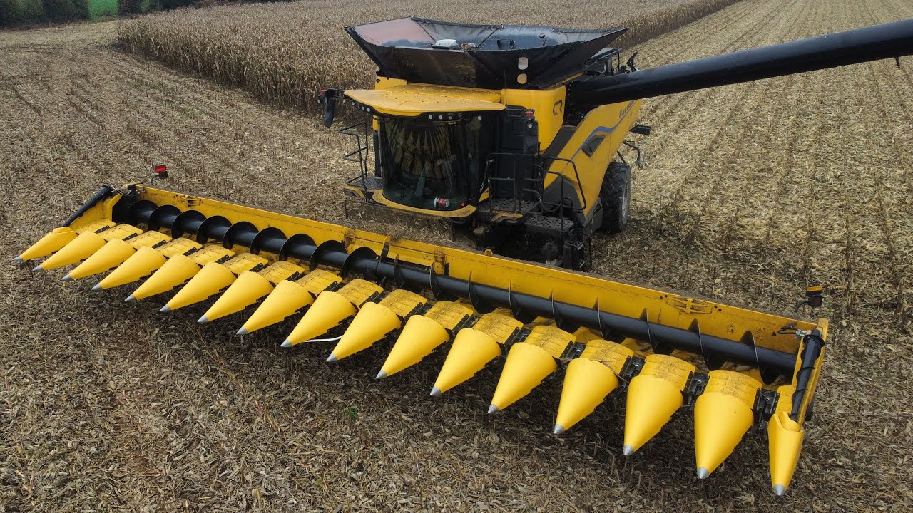 🇫🇷 New Holland CR 10 & Cueilleur 16 rangs🌽 en Bretagne - ETS Blanchard Agriculture 😎