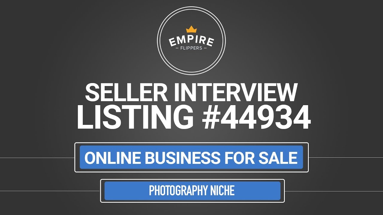 Online Business For Sale - $33.1K/month in the Photography Niche