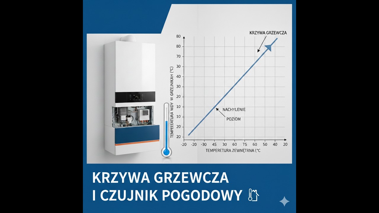 Krzywa grzewcza.Viessmann Vitodens 100W.Czujnik pogodowy.Montaz i konfiguracja.