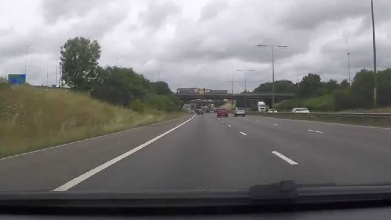 UK Motorways - M1 North J24 to J25 Derby and Nottingham
