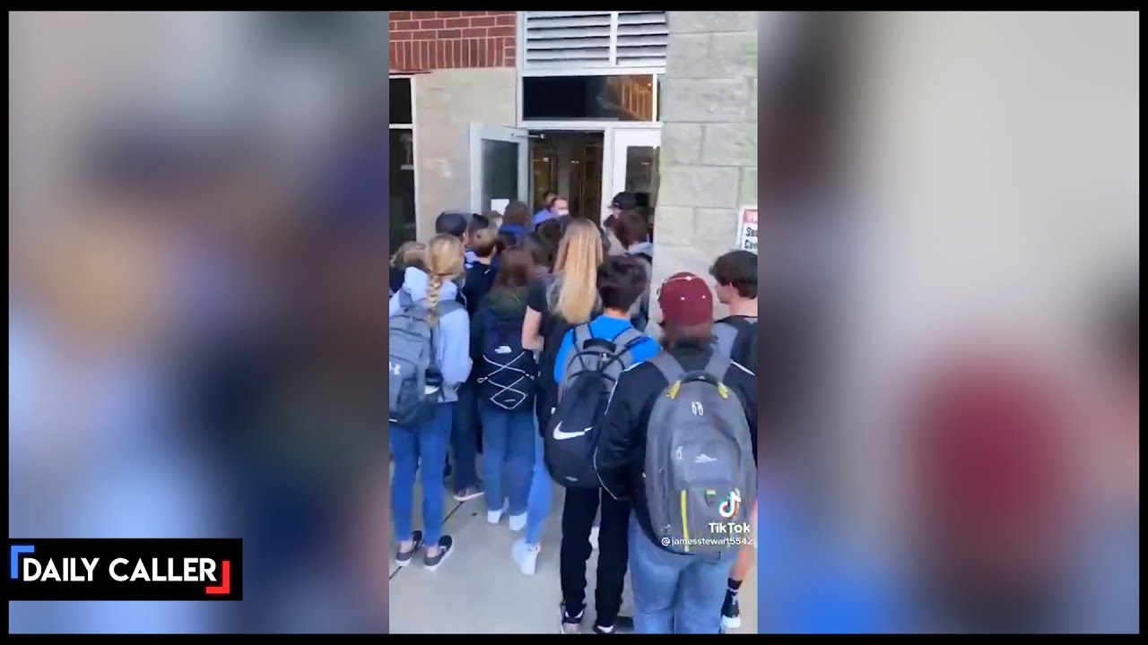 Unmasked Kids Push Through Administrators To Go To School