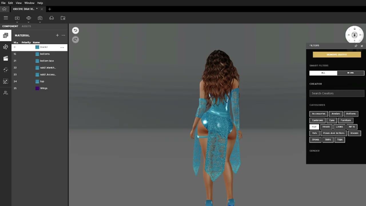 eletric blue dress