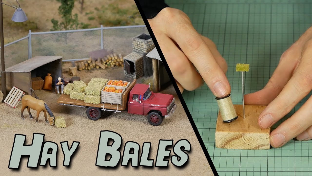 Realistic Hay Bales – Model Railroad Scenery
