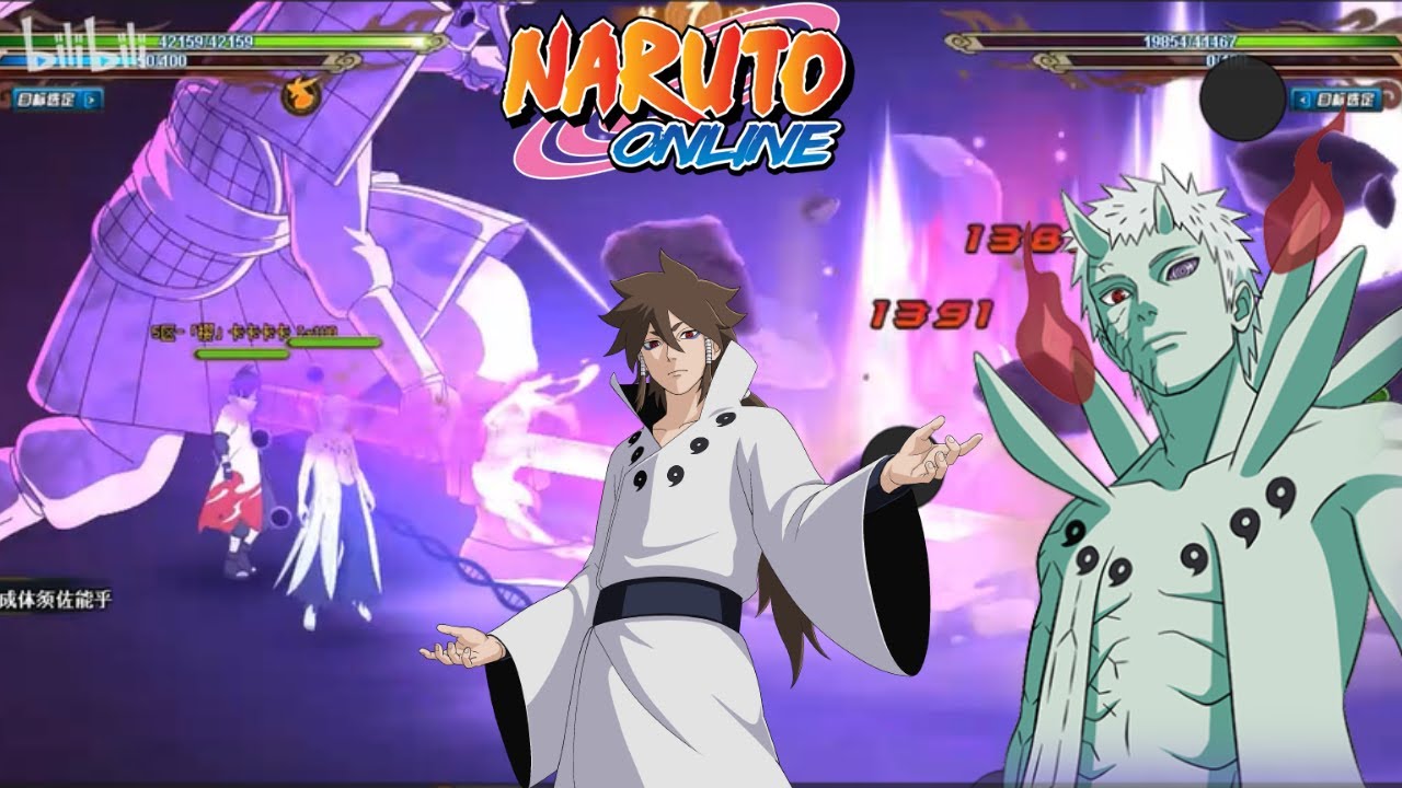 Naruto Online - Obito [The Nunoboko] and Indra [Complete Susanoo] SUPER CRAZY Team 2024