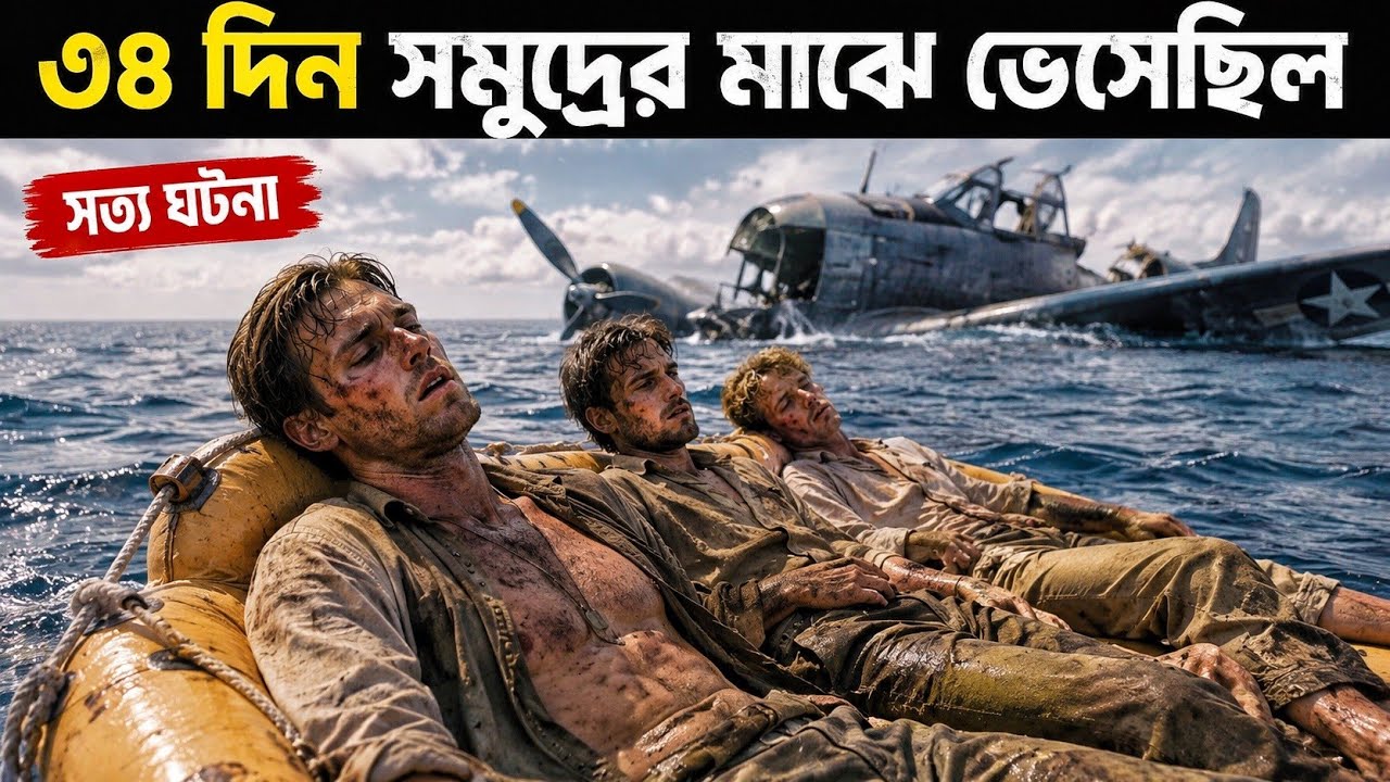 ৩৪ দিন সমুদ্রের মাঝে ভাসছে তারা | Against the Sun 2014 | Movie Explained in Bangla | Filmy Goppo 