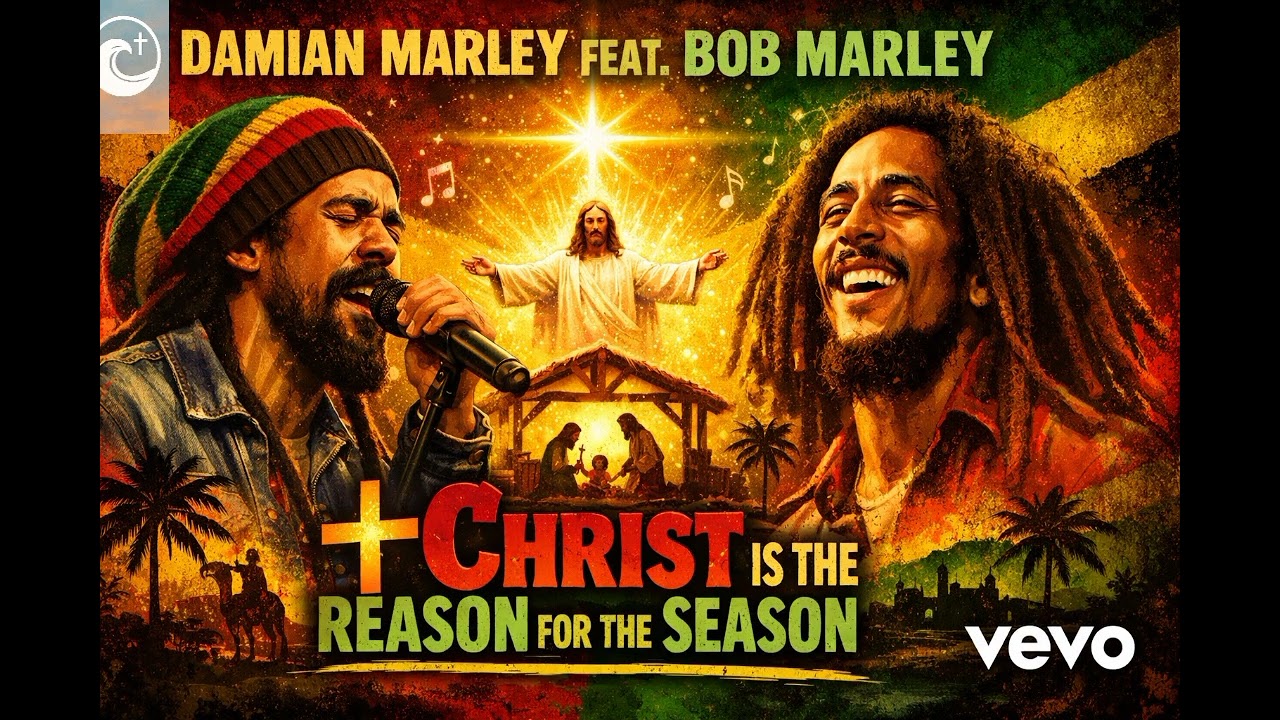 Christ is the reason for the season _ Damian Marley ft Bob Marley (Best official Xmas raggae lyrics)