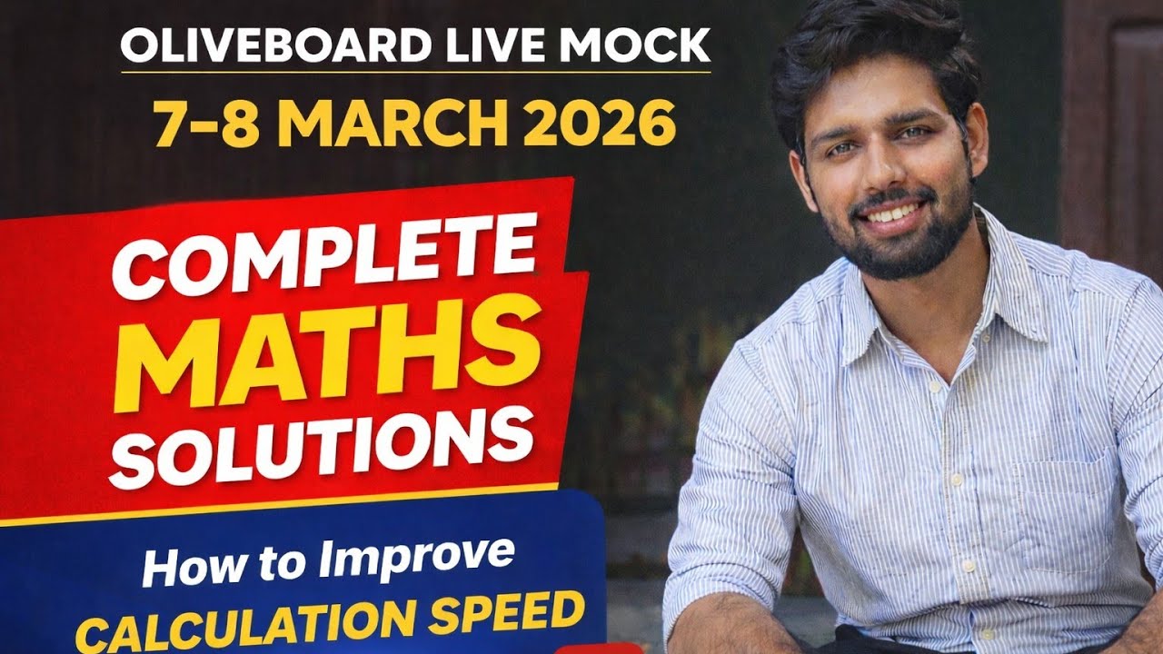 OLIVEBOARD Live Mock 7-8March Maths Solutions|Eduquity Pattern| ✍️💯#oliveboard#ssc#maths#cgl#ssccgl