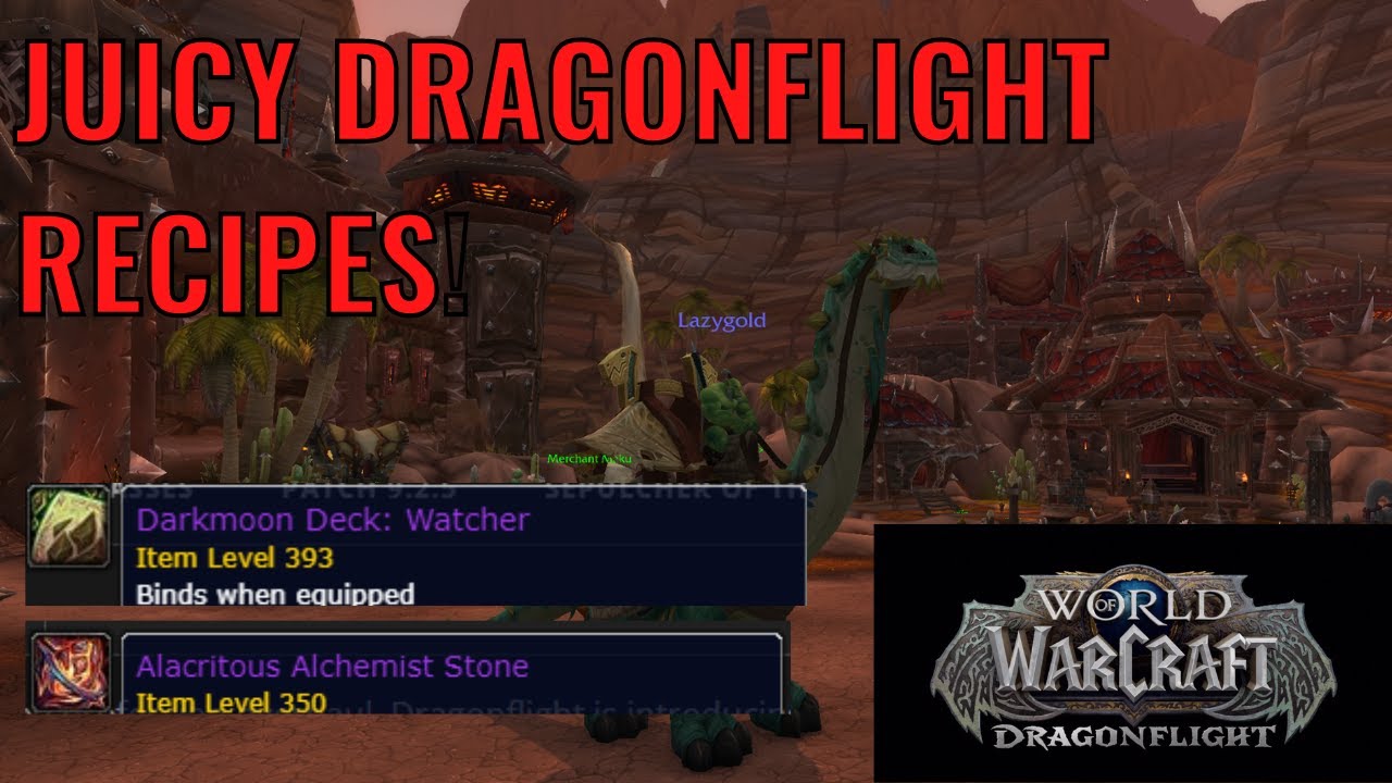 Darkmoon decks are back! A look at Early alpha crafted items from Dragonflight!
