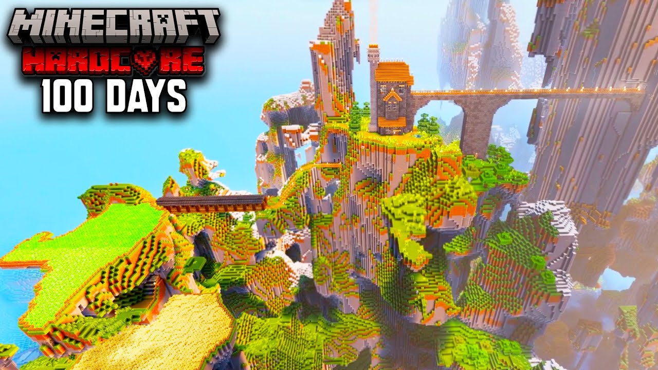 I Survived 100 Days In An AMPLIFIED WORLD In Hardcore Minecraft