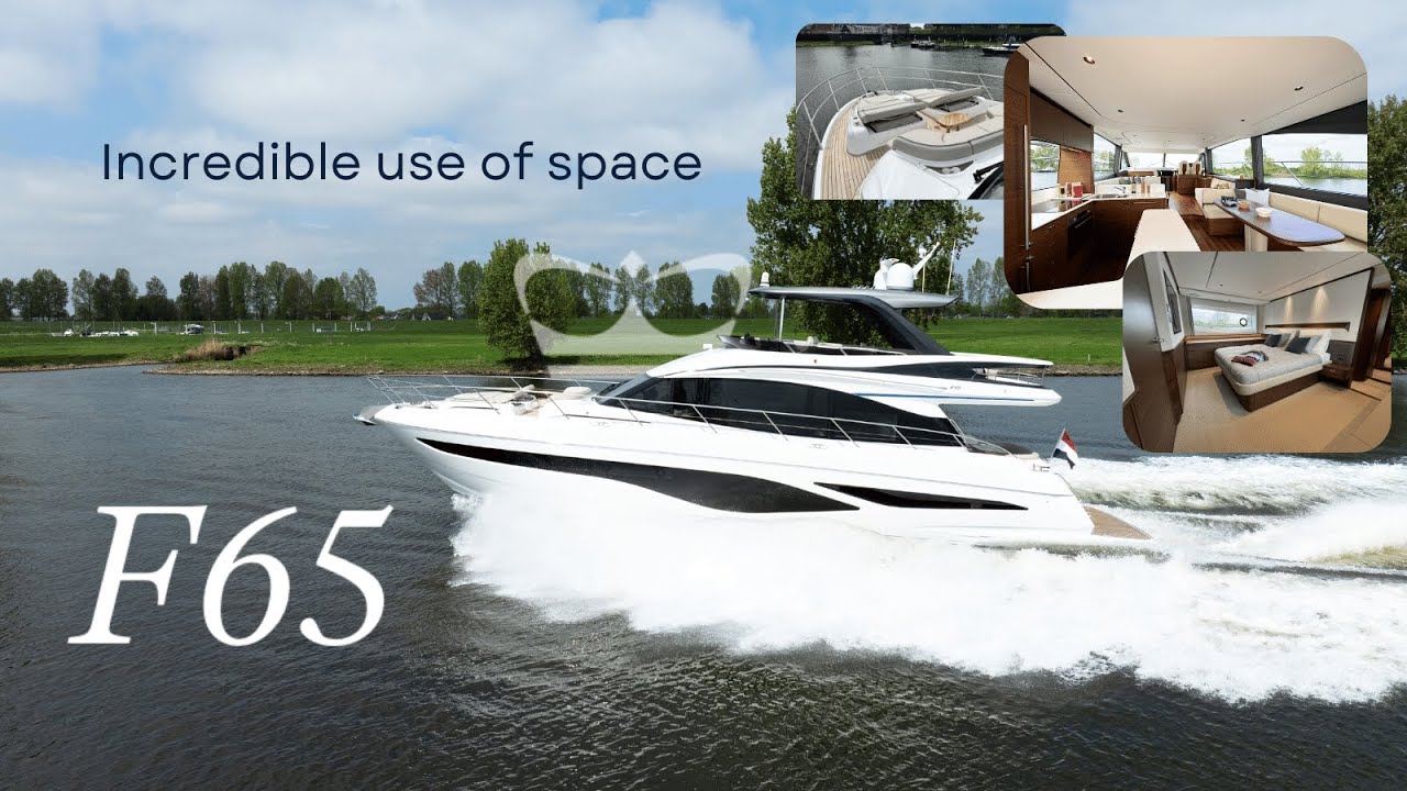Best Family Yacht Under 70ft? - 2024 Princess F65 Full Showcase + Cruising On Dutch Canals