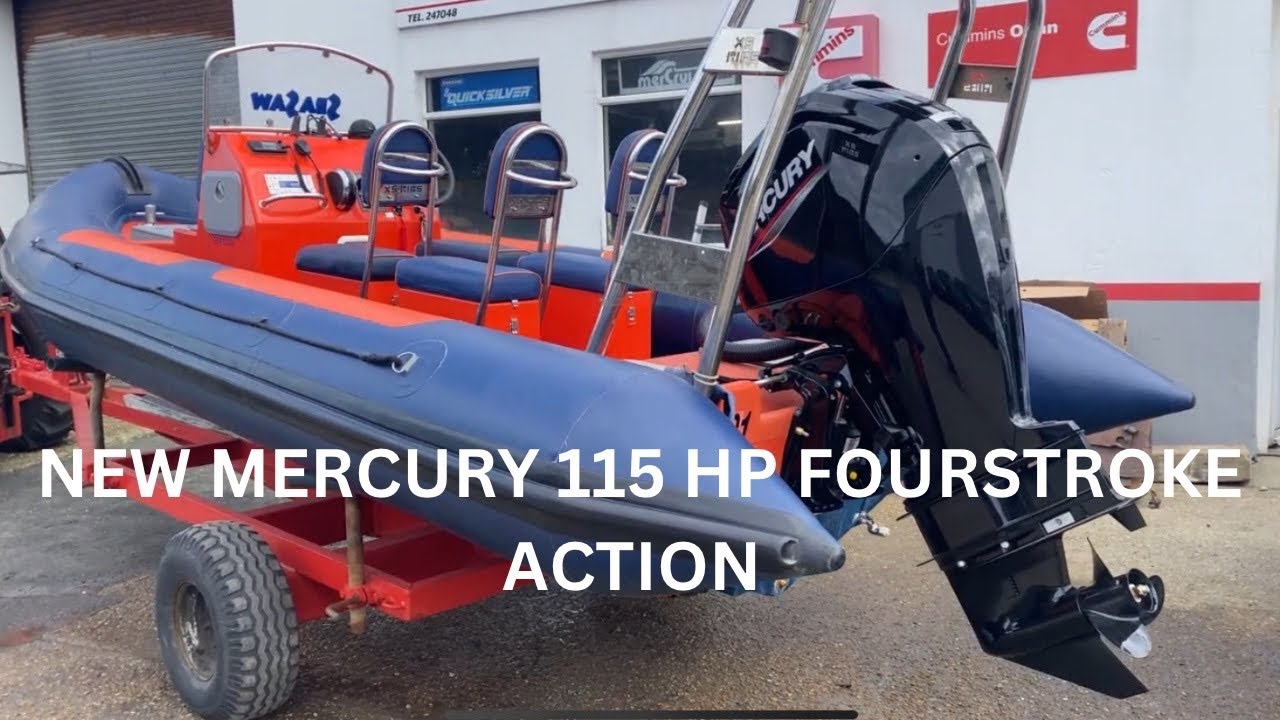 Mercury 115 hp Fourstroke outboard and XS 600 Rib action