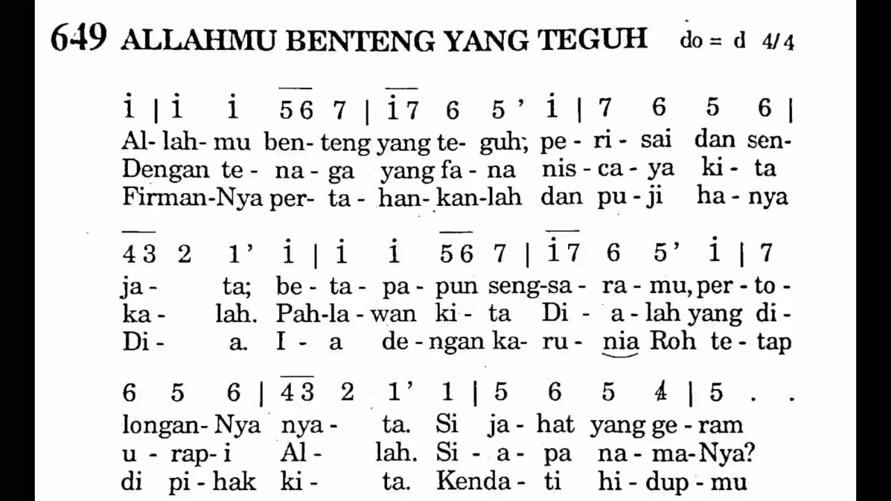 ALLAHMU BENTENG YANG TEGUH - Puji Syukur No. 649