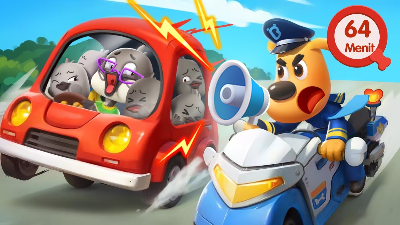 Mobil Bermuatan Lebih itu Berbahaya 🚗| Tips Aman | Kepala Polisi Labrador| BabyBus Bahasa Indonesia