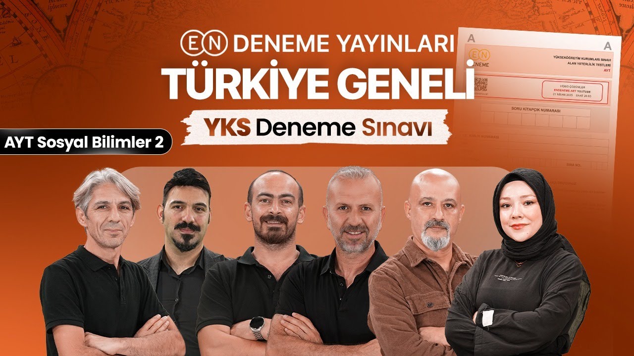Endeneme Yayınları Türkiye Geneli YKS Deneme Sınavı - AYT Sosyal Bilimler 2 #endeneme