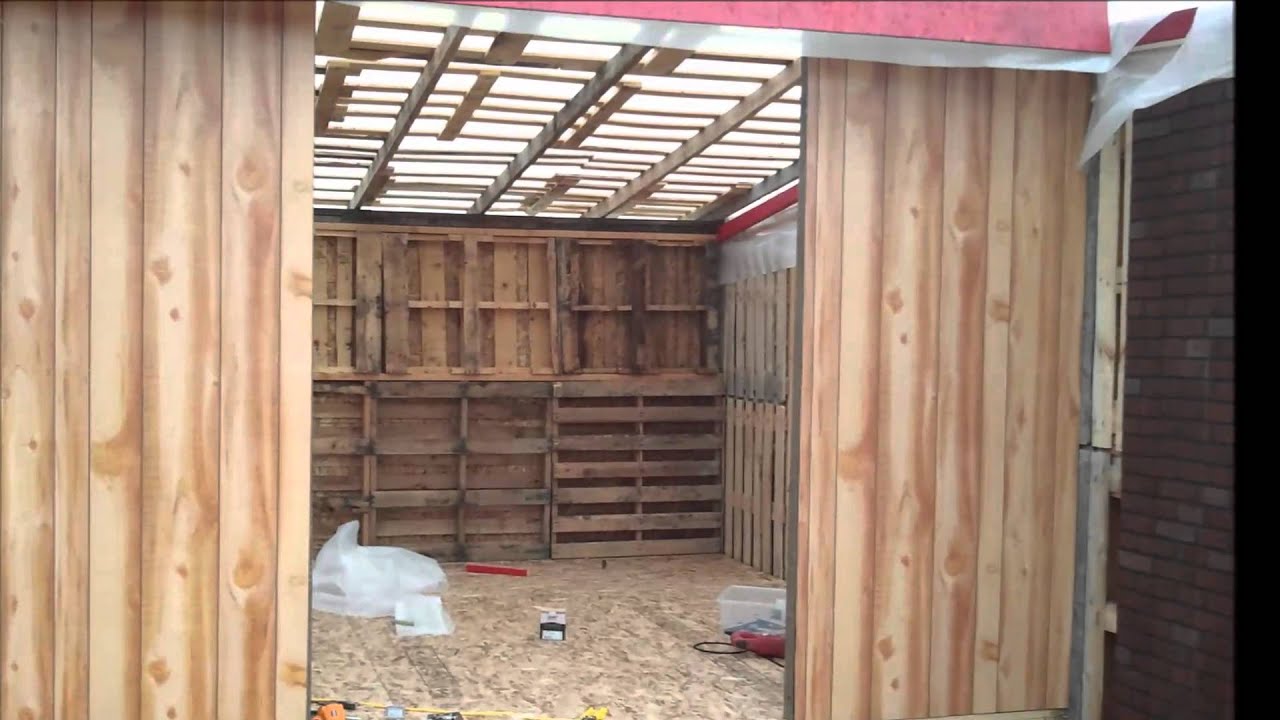 #땅끝Hunters   DIY building a big storage s Shed or Cabin with Free Recycled Pallets!
