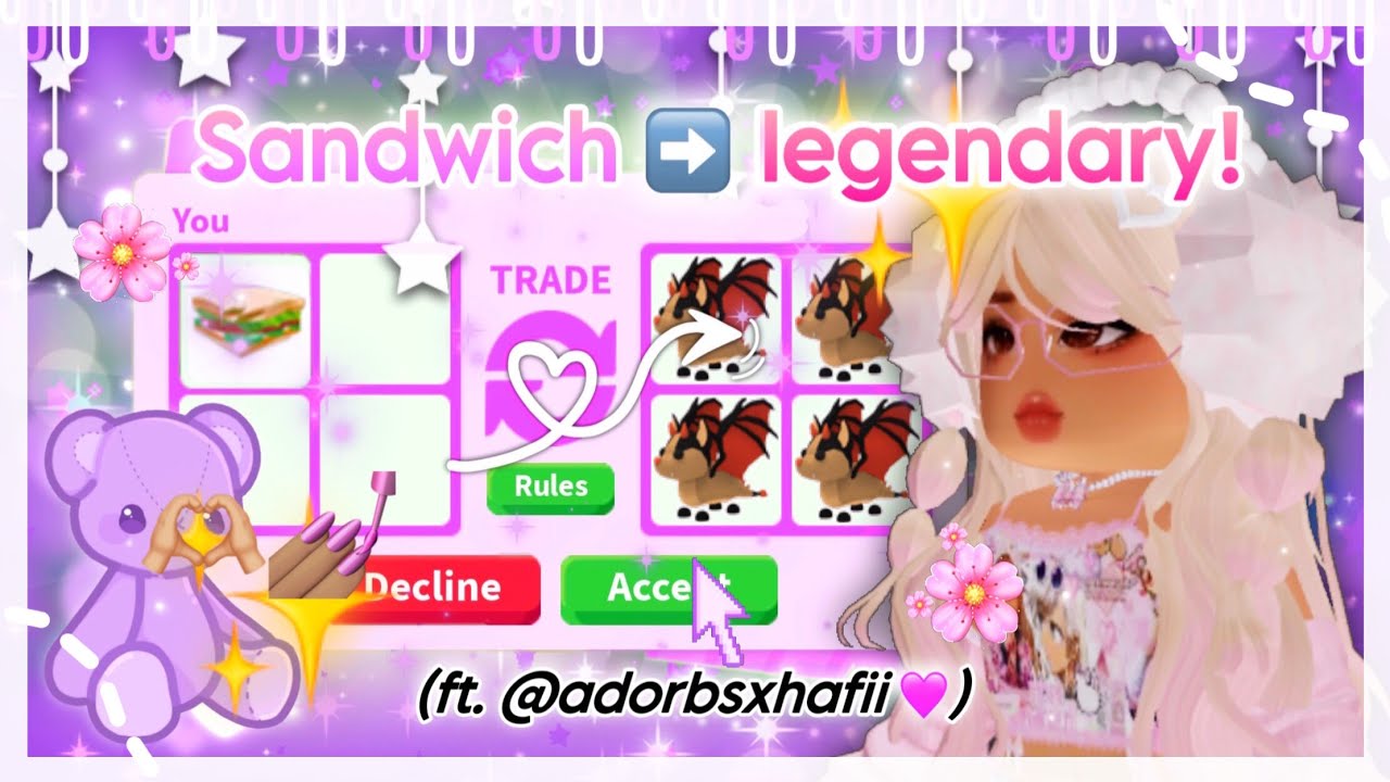 ✧˖° SANDWICH to LEGENDARY challenge 🥪✨ | ft. @adorbsxhafii 🌸| Adopt me 💞✭ |  🎀 ItsSahara♡ ༘*.ﾟ