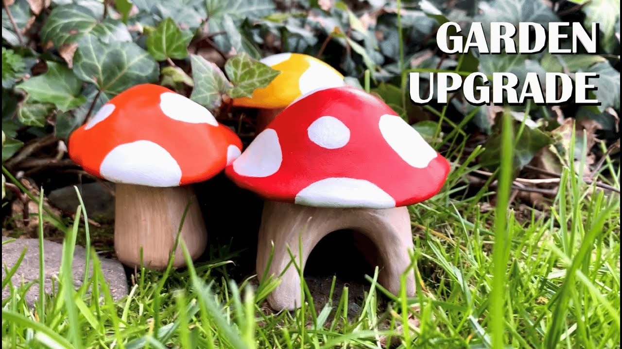 CUTE Mushroom Sculptures for your Spring GARDEN! | Polymer Clay