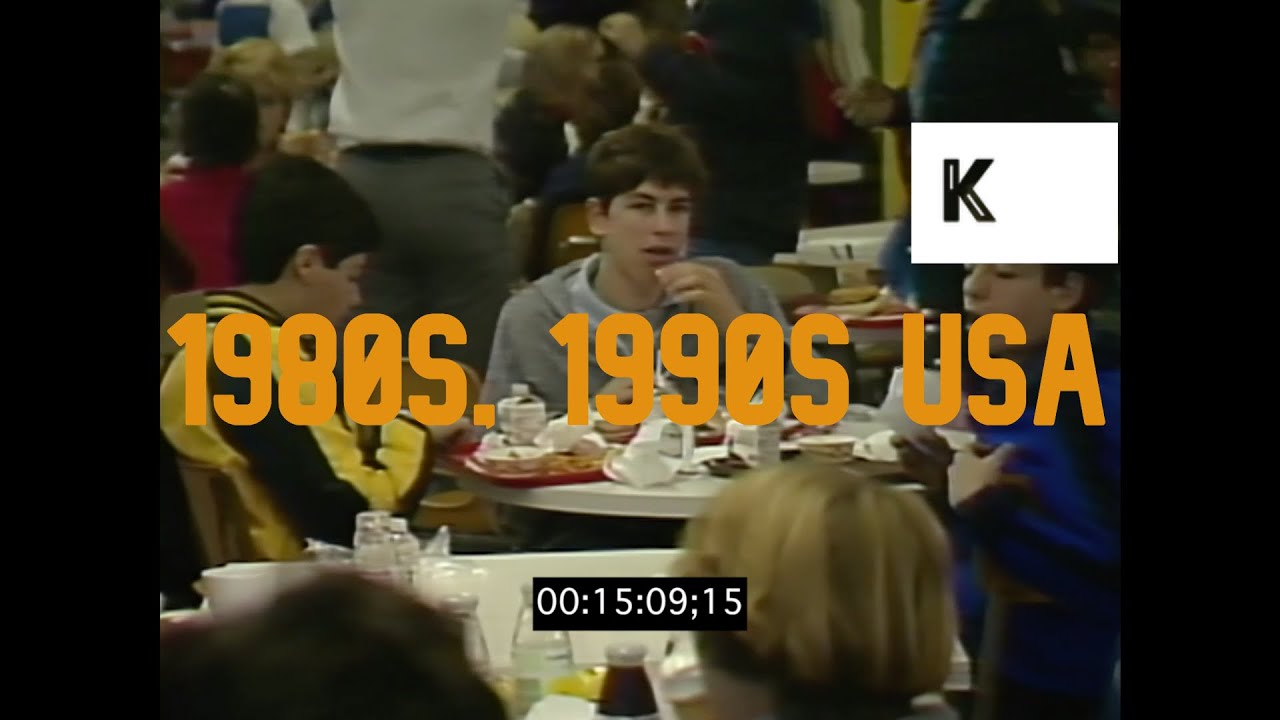 1980s USA, American High School Cafeteria