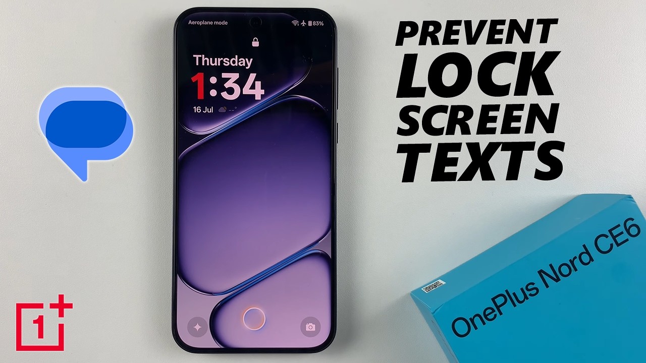 OnePlus Nord CE 6 5G: как заблокировать уведомления о текстовых сообщениях на экране блокировки