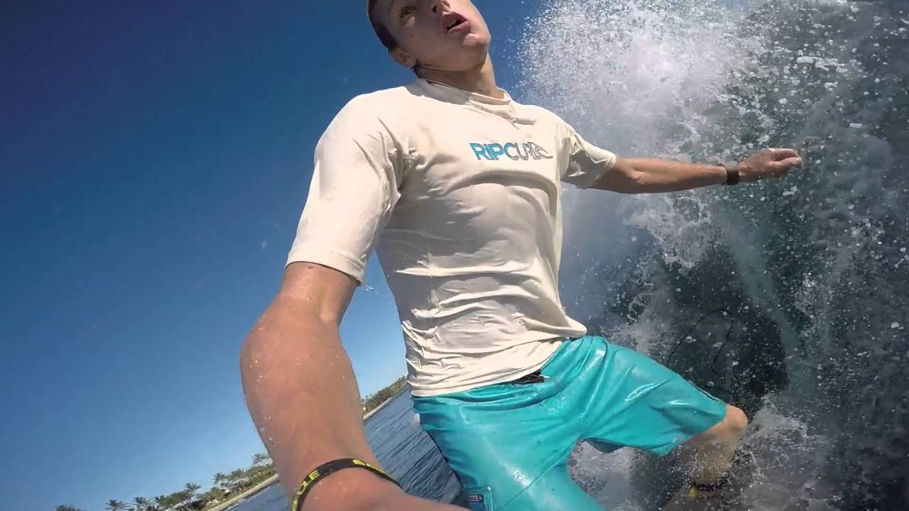 Surfing at Poipu Beach Kauai GoPro