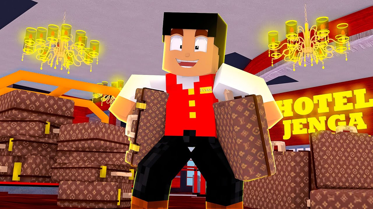 TRABAJO COMO DUEÑO DE UN HOTEL DURANTE 24 HORAS EN MINECRAFT 😱‍🛎️