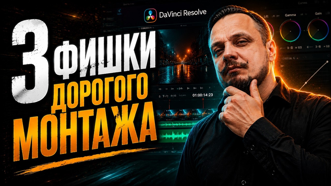 3 приёма в DaVinci Resolve, которые делают видео дороже! (БЕЗ плагинов и LUT’ов)