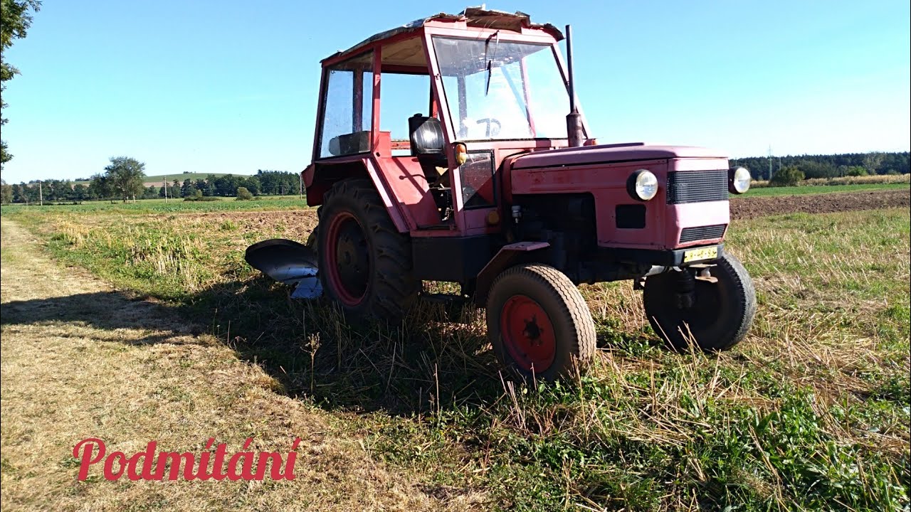 Podmítání strniště Zetor 3511 a pluh