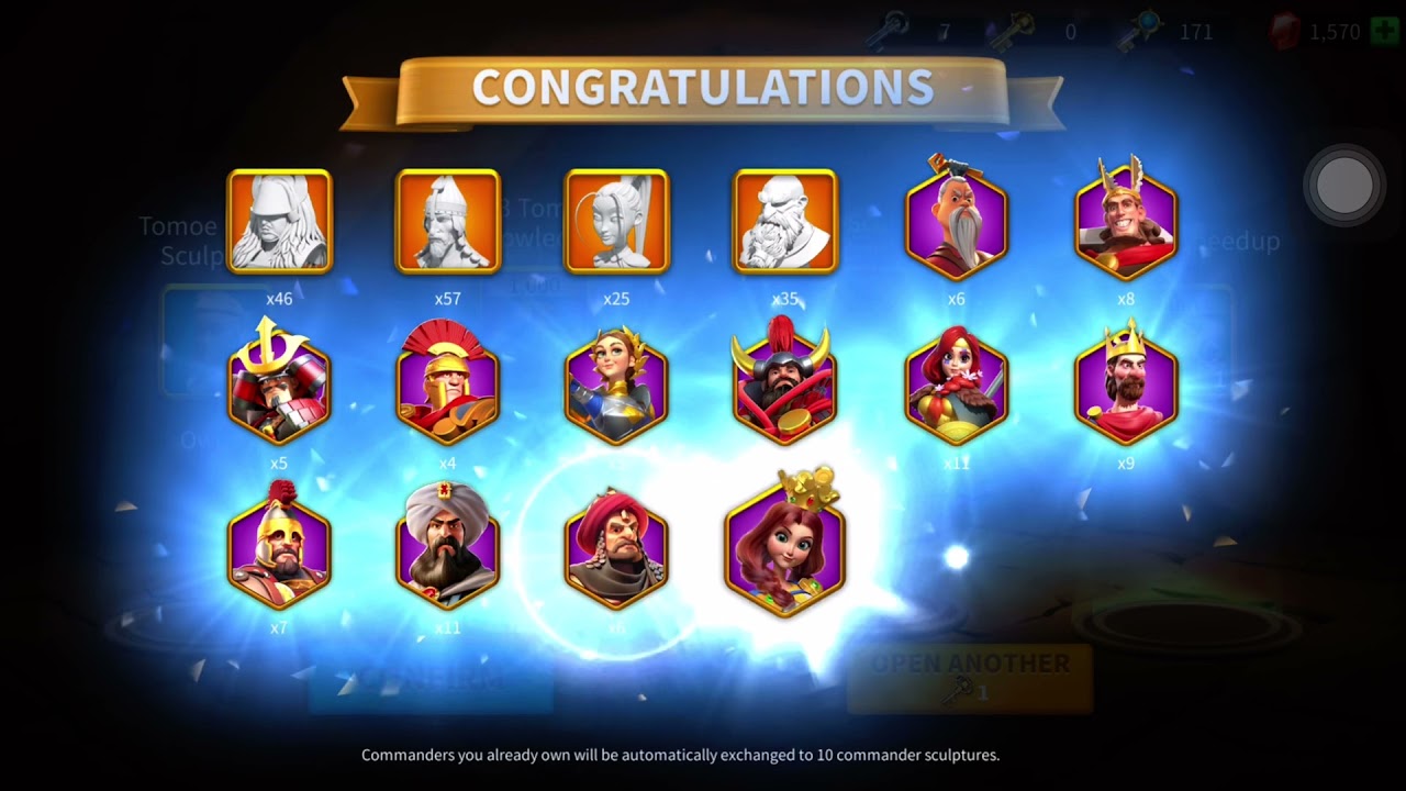 Rise of Kingdoms 2022 opening 1k / 1000 gold keys at once