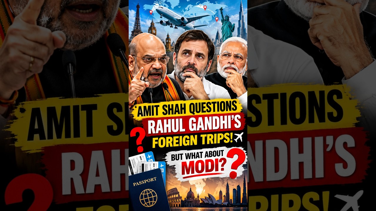 Amit Shah Questions Rahul Gandhi's Foreign Trips, But What About Modi?