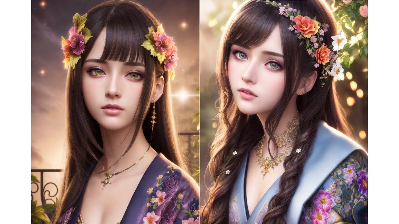 [4K AI Gallery]Flower girl 花姑娘 フラワーガール 꽃 소녀