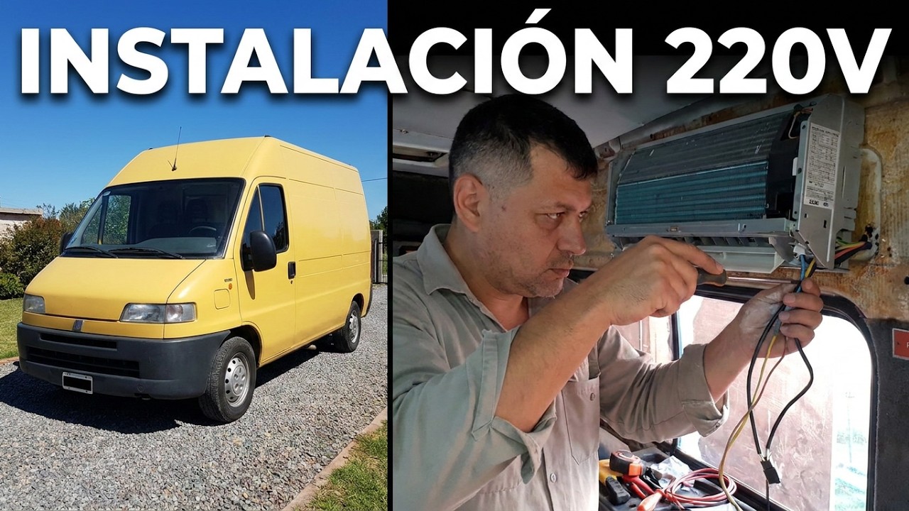 Cómo instalar AIRE ACONDICIONADO 220 V en MOTORHOME||casa rodante