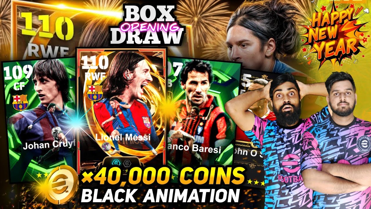 40,000 Coins🤑In 110 Big Time Messi New Year Special Mega Epic Boxdraw EFootball 26🔥| Black Animation