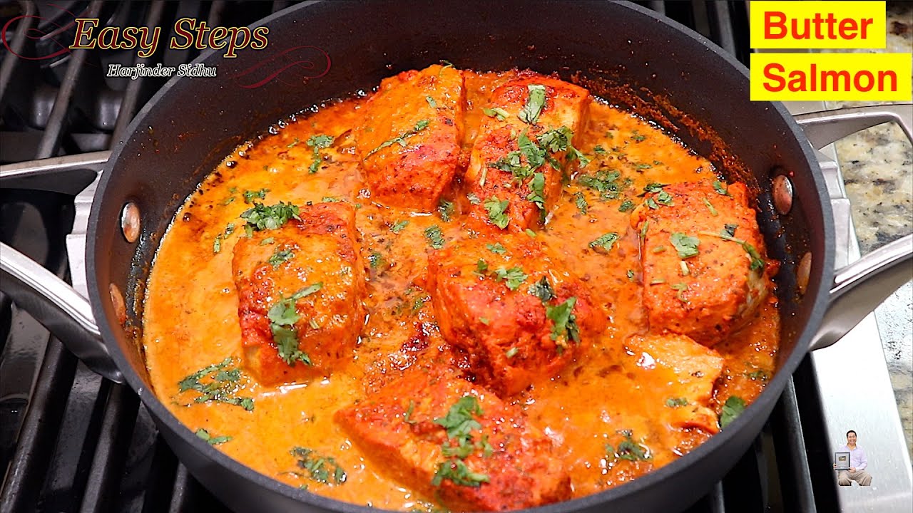 How To Make Butter Salmon Recipe in Indian Style | Step by Step Tutorial Makhani Salmon Recipe