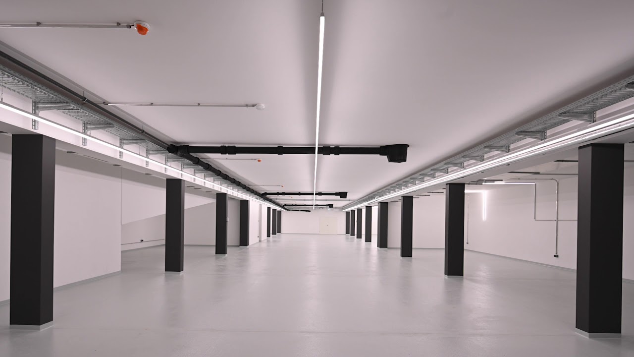 Garagenbeleuchtung bzw. Beleuchtung Tiefgarage mit Luxsystem und der Lichtsteuerung DALI-uP