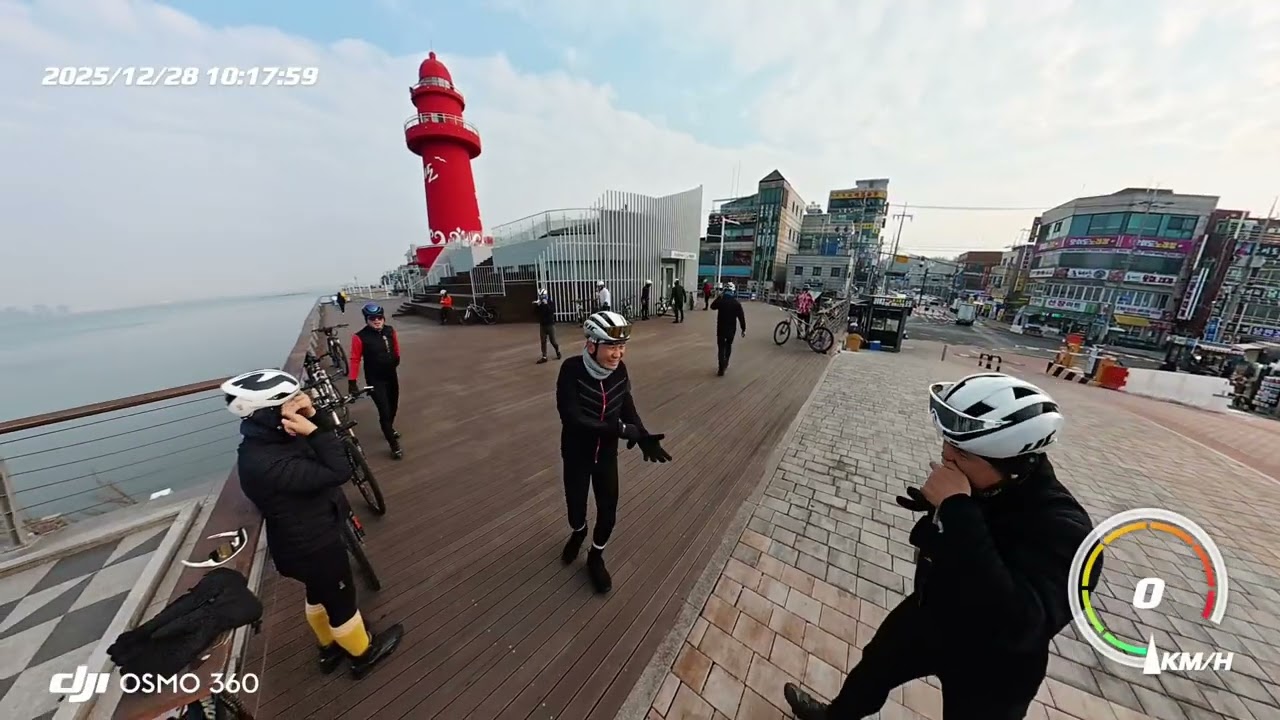 2025/12/28/소래포구/배곧/오이도 빨간등대/시화호/정왕 체육공원/우리/소래대교/남동경기장 일요 라이딩 
