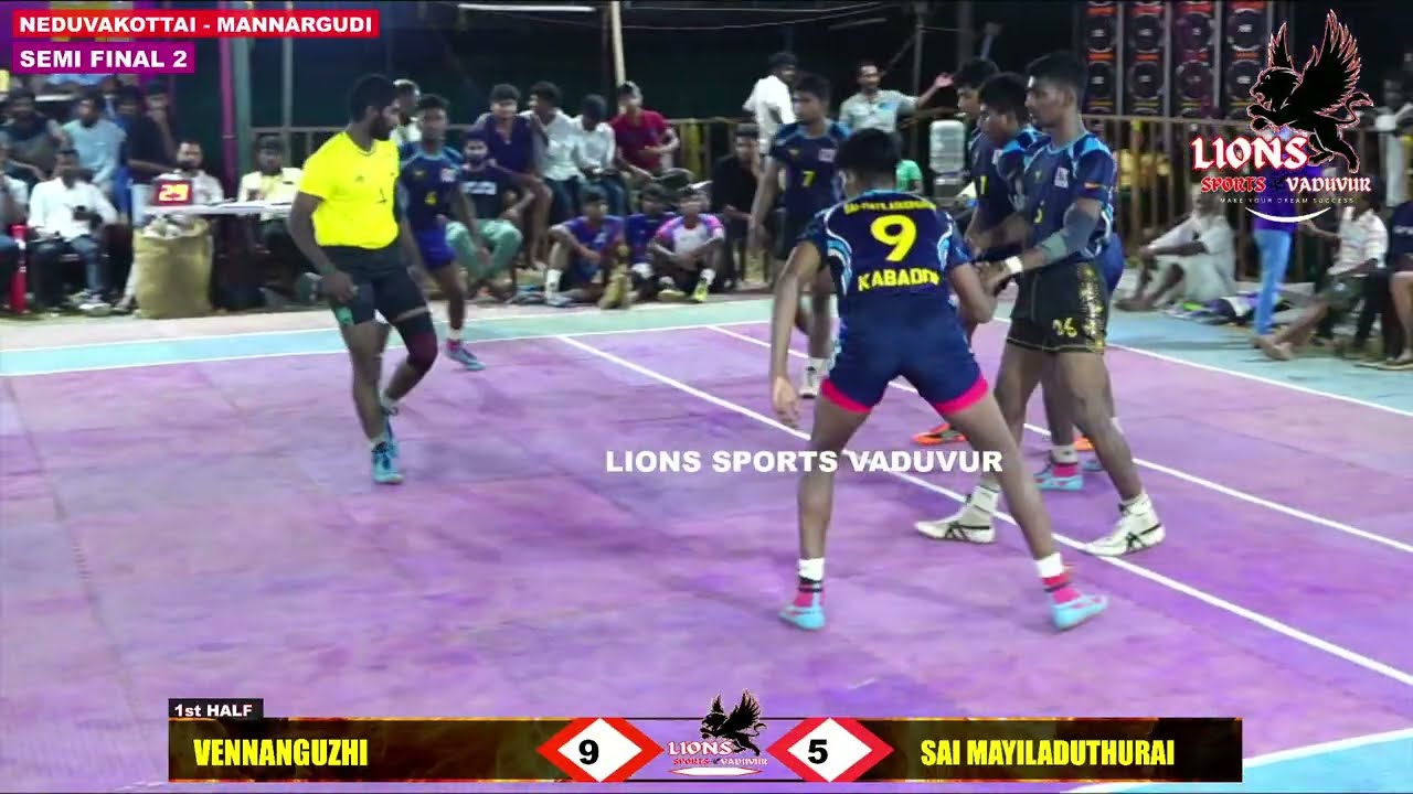 SF 2 || SAI MAYILADUTHURAI vs VENNANGUZHI || STATE LEVEL MENS KABADDI MATCH | NEDUVAI - 2025